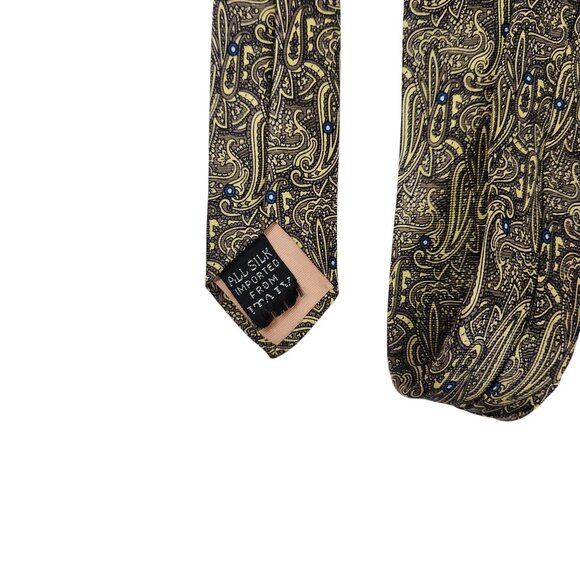 Charing Cross Brown Paisley Silk Tie - Picture 4 of 6